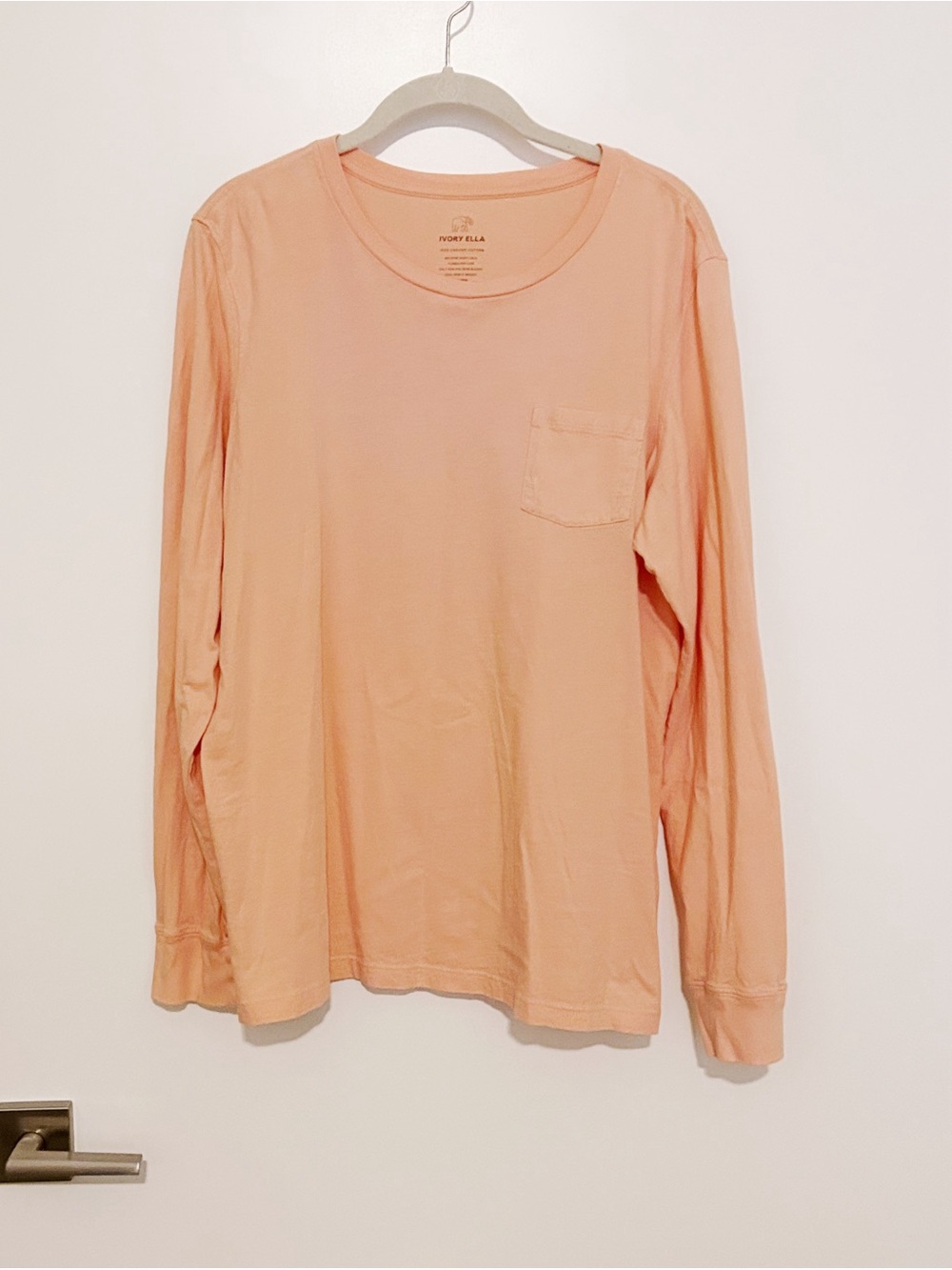 Ivory Ella Cotton Long Sleeve Tee